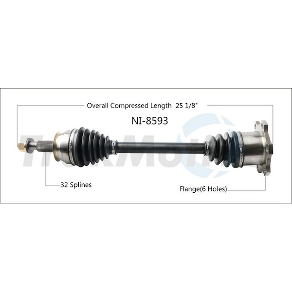 Surtrack Axle Cv Axle Shaft, Ni-8593 NI-8593 - main